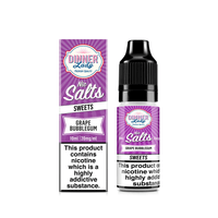 Dinner Lady Grape Bubblegum Nic Salts 10ml bottle with packaging.