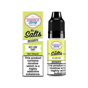 Dinner Lady Key Lime Tart Flavour 10ml Nic Salt E-liquid perfect for Refillable Vape Kit