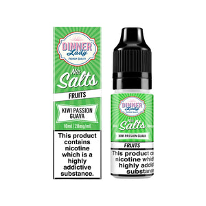 Dinner Lady Kiwi Passion Guava Flavour 10ml Nic Salt E-liquid perfect for Refillable Vape Kit