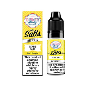 Dinner Lady Lemon Tart Flavour 10ml Nic Salt E-liquid perfect for Refillable Vape Kit