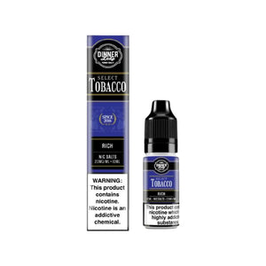 Dinner Lady Select Tobacco Rich 10ml Nic Salt perfect for Refillable Vape Kits