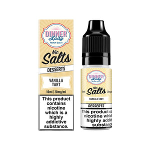 Dinner Lady Vanilla Tart Flavour 10ml Nic Salt E-liquid perfect for Refillable Vape Kit