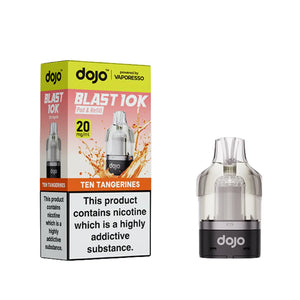Dojo Blast 10K Prefilled Pods for The Dojo Blast 10k Vape kit - Ten Tangerines Flavour 
