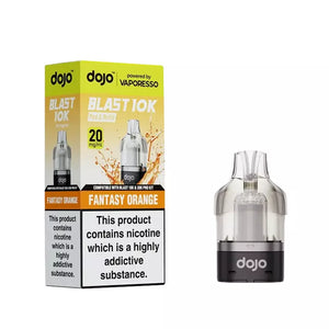 Dojo Blast 10K Refill Pod In Fantasy Orange Flavour, compatible with Blast 10K & 30K Pro Kits.