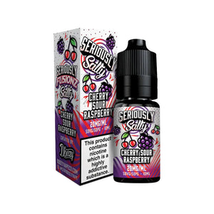 Doozy Seriously Fusionz Cherry Sour Raspberry Flavour 10ml Nic Salt E-liquid perfect for Refillable Vape Kits 