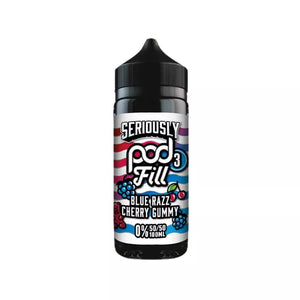 Doozy Seriously Pod Fill Blue Razz Cherry Gummy Flavour Great for Refillable Pod Vapes, AIO Kits and MTL Vape Tanks