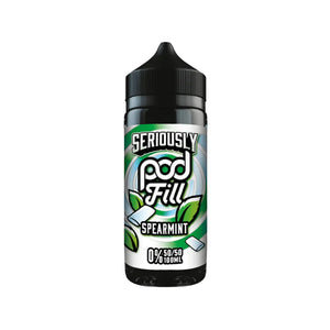 Doozy Seriously Pod Fill Spearmint Flavour 100ml 50vg/50pg Shortfill Vape Juice Perfect for Refillable Pod Vape Kits