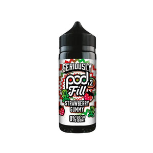 Doozy Seriously Pod Fill Strawberry Gummy Flavour 100ml 50vg/50pg Shortfill Vape Juice Perfect for Refillable Pod Vape Kits
