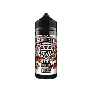 Doozy Seriously Pod Fill Sweet Tobacco Flavour 100ml 50vg/50pg Shortfill Vape Juice Perfect for Refillable Pod Vape Kits