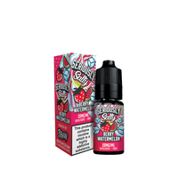 Doozy Seriously Salty Berry Watermelon vape juice, 10ml bottle with colourful packaging.