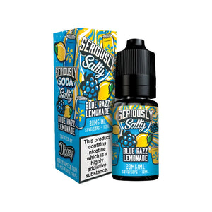 Doozy Seriously Soda Blue Razz Lemonade Flavour 10ml Nic Salt E-liquid perfect for Refillable Vape Kits