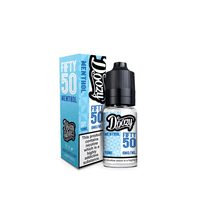 Doozy Vape Fifty 50 Menthol e-liquid 10ml bottle and box, 6mg nicotine strength.