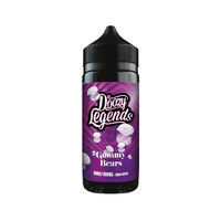 Doozy Legends Gummy Bears vape juice bottle, 100ml shortfill, purple label.