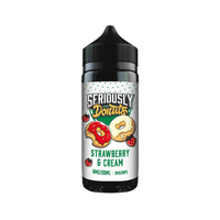 Doozy Vape Seriously Donuts Strawberry & Cream 100ml shortfill bottle.