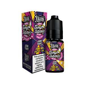 Doozy Vape Temptations Jam Tart Flavour 10ml Nic Salt E-liquid Perfect for Refillable Vape Kits 
