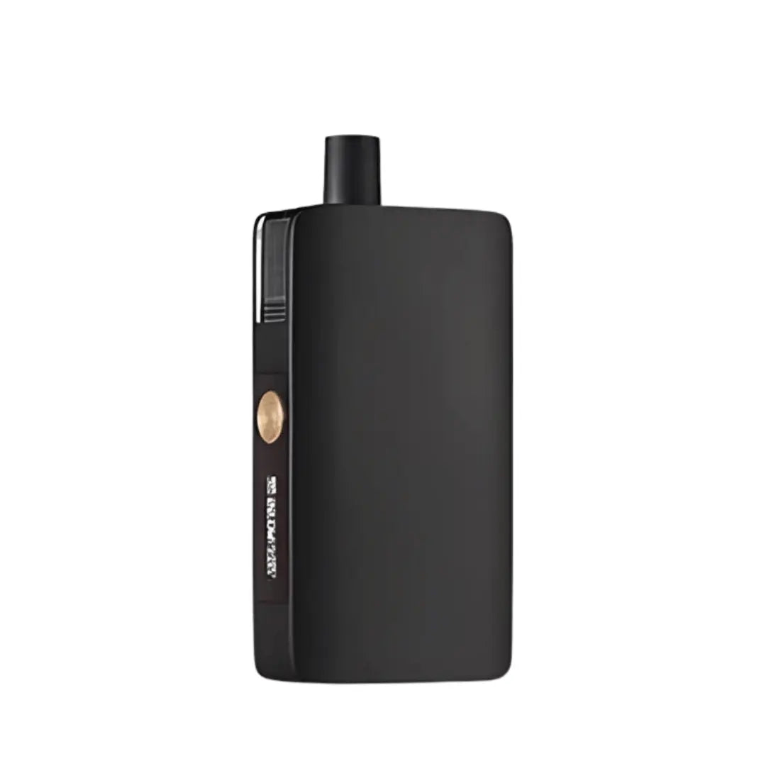 Black Dotmod Dotpod Max vape kit, sleek design with a gold accent on the side.