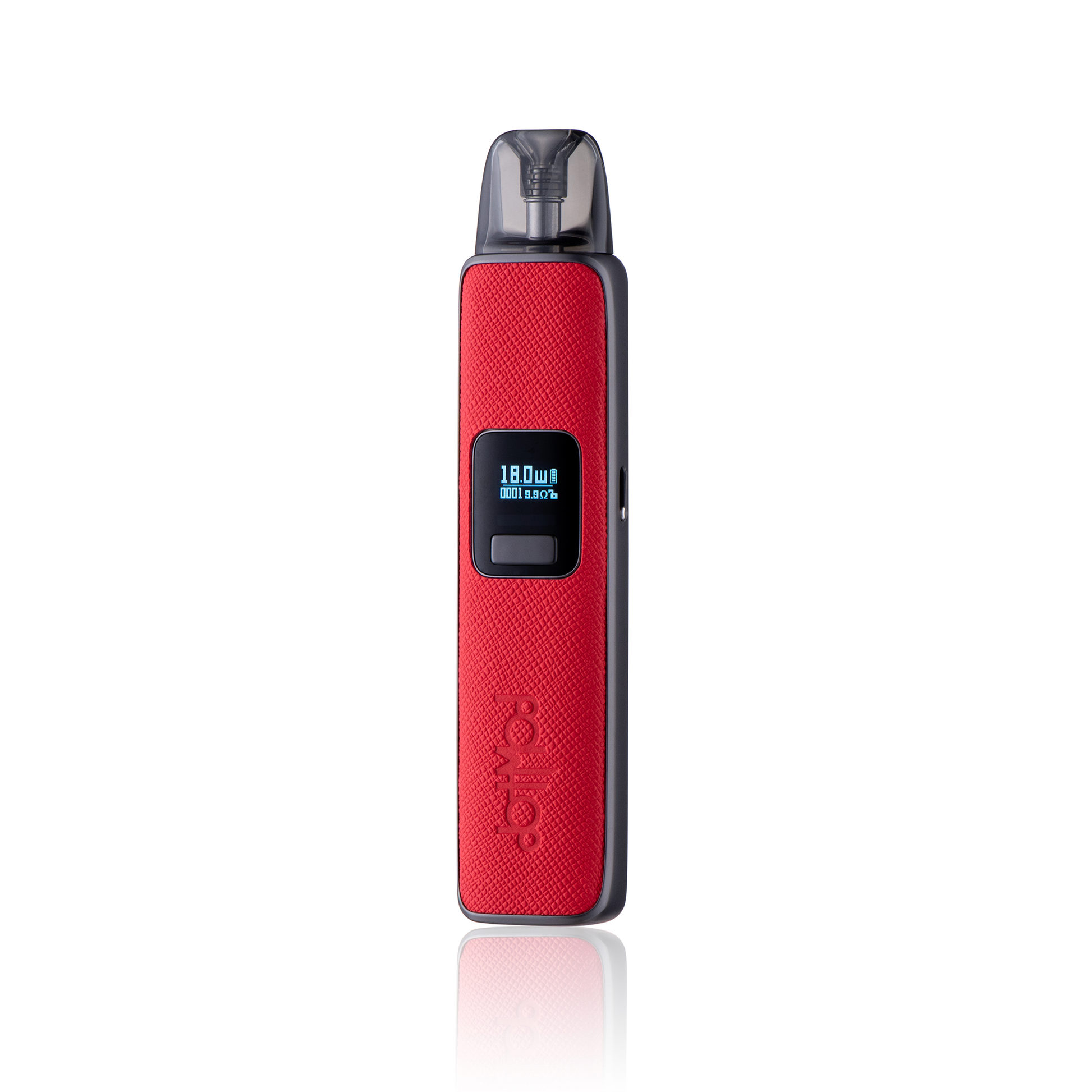 Red Dotmod dotpod pro vape kit with display screen, sleek design.