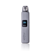 Grey Dotmod Dotpod Pro vape kit with textured finish and digital display.