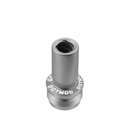 DotMod dotTip Aero Drip Tip showing the 5 different colours available in a row - Silver - Gunmetal - Black - Red - Royal Blue