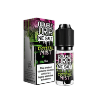 Double Drip Crystal Mist Nic Salt 10ml vape juice with packaging.