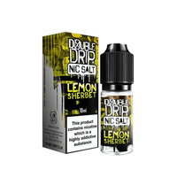 Double Drip Lemon Sherbet Nic Salt e-liquid bottle and box, UK made, 10ml.