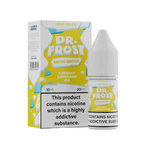 Dr Frost Arctic Coconut Lemonade Ice Flavour 10ml Nic Salt Vape E-liquid - Perfect for Refillable Vape Kits 