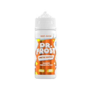 Dr Frost Arctic Mango Pineapple Ice Flavour 100ml Shortfill E-liquid perfect for Refillable Pod Vape Kits