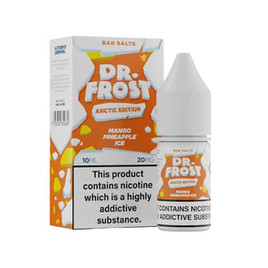 Dr Frost Arctic Mango Pineapple Ice Flavour 10ml Nic Salt Vape E-liquid - Perfect for Refillable Vape Kits 
