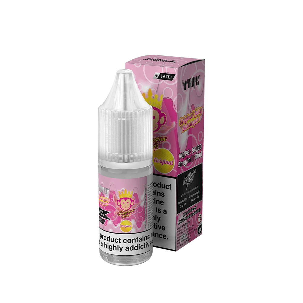 Dr Vapes Bubblegum Kings 10ml Salts e-liquid with pink packaging and bottle.