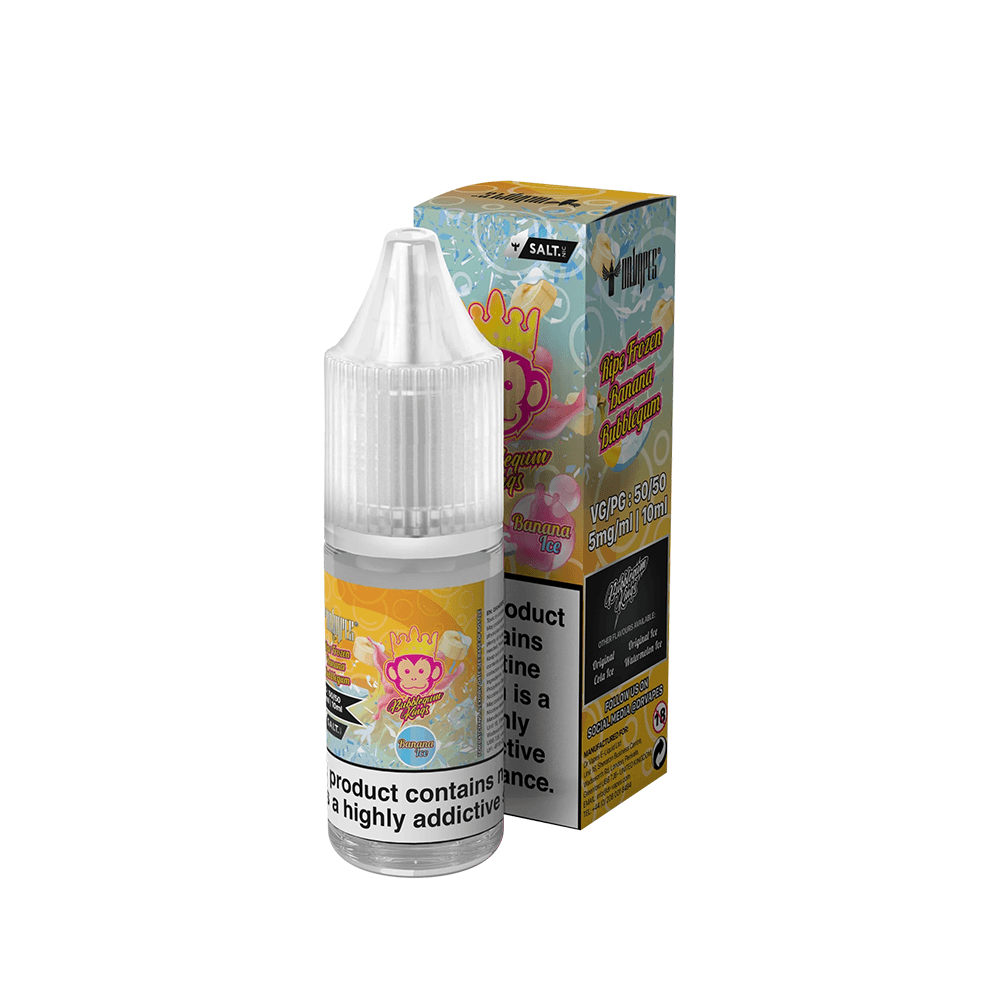 Dr Vapes Bubblegum Kings 10ml salt e-liquid bottle and box with colourful design.