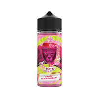 Pink Series e-liquid bottle with a pink panther design, labelled "Candy Blackcurrant."