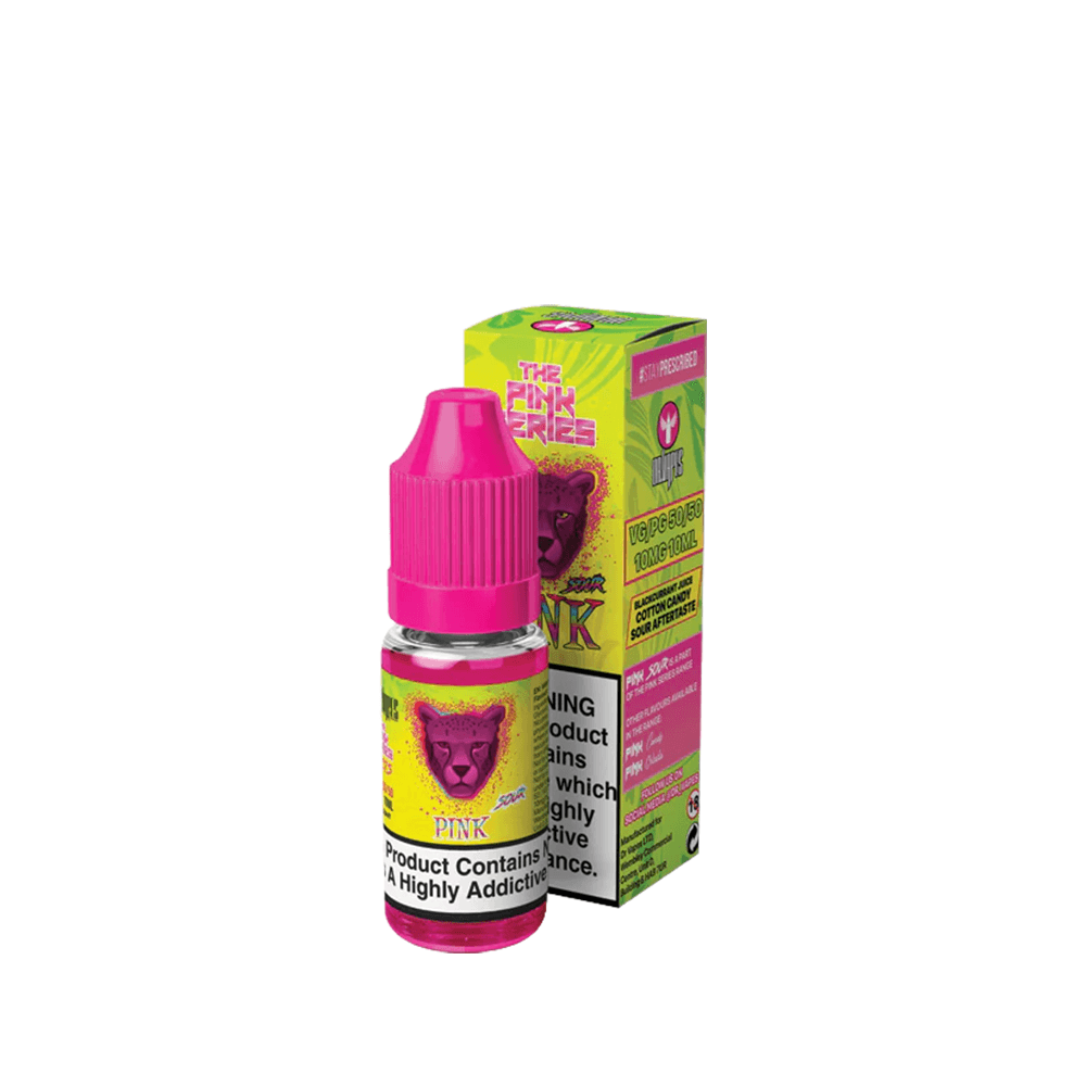 Dr Vapes Pink Series 10ml e-liquid with vibrant packaging and panther logo.