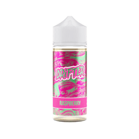 Drifter Raspberry 100ml shortfill vape juice bottle with vibrant pink and green label design.