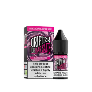 Drifter Bar 10ml Salts Blackcurrant ice flavour perfect pod vape kits and starter vape kits 
