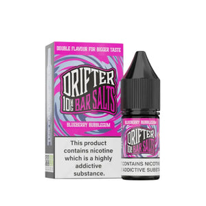 Drifter Bar Salts Blueberry Bubblegum Flavour 10ml Nic Salt E-liquid - Perfect for Refillable Vape Kits 