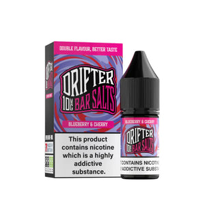 Drifter Bar Salts Blueberry Cherry Flavour 10ml Nic Salt E-liquid - Perfect for Refillable Vape Kits 