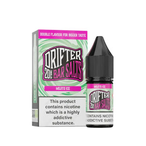 Drifter Bar Salts Mojito Ice Flavour 10ml Nic Salt E-liquid - Perfect for Refillable Vape Kits 