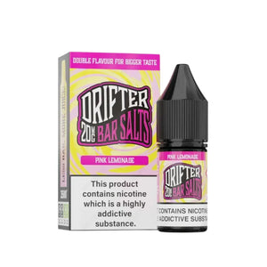 Drifter Bar Salts Pink Lemonade Flavour 10ml Nic Salt E-liquid - Perfect for Refillable Vape Kits 