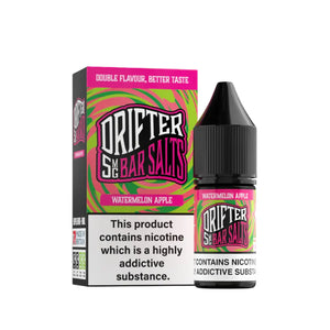 Drifter Bar Salts Watermelon Apple Flavour 10ml Nic Salt E-liquid - Perfect for Refillable Vape Kits 