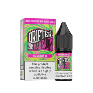 Drifter Bar Salts Watermelon Ice Flavour 10ml Nic Salt E-liquid - Perfect for Refillable Vape Kits 