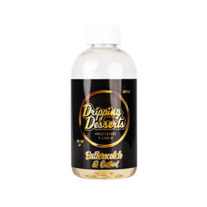 Dripping Desserts Butterscotch & Custard Flavour 200ml Shortfill E-liquid perfect for Sub-ohm Vape Tanks & Sub-ohm Vape Kits