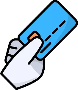 Payment card in hand 