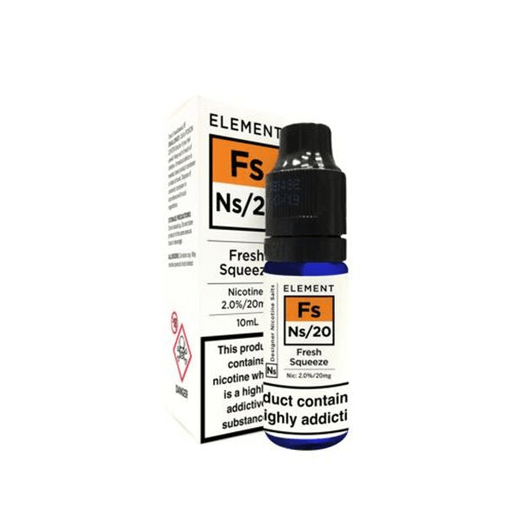 Element Fresh Squeeze 10ml nicotine salt e-liquid bottle and packaging.