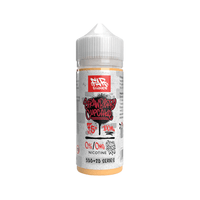 A 100ml bottle of Element Far Strawberry Cupcake vape juice with 0mg nicotine.