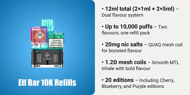 Elf Bar 10K Dual Refills