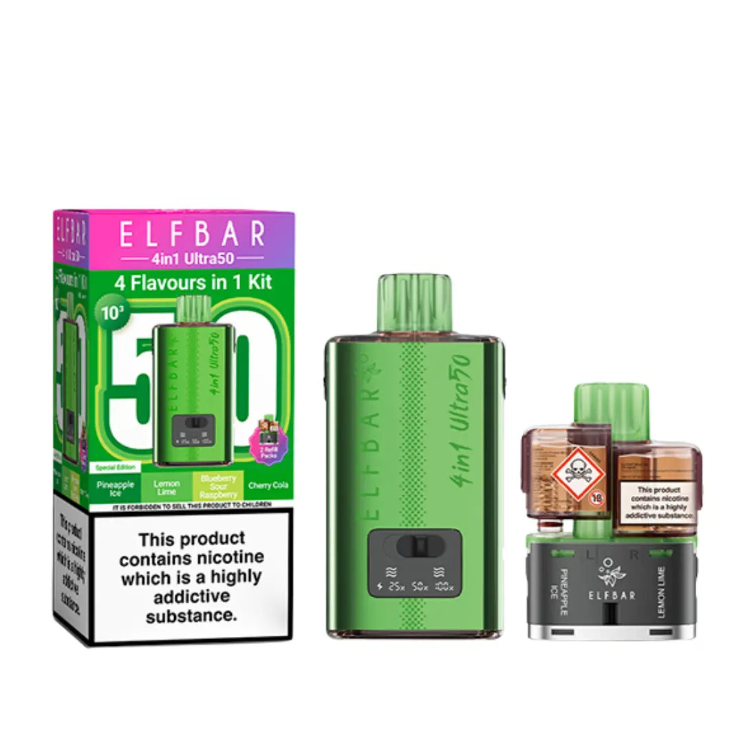 Elf Bar 4-in-1 Ultra 50 Prefilled Pod Kit | 50,000 Puffs