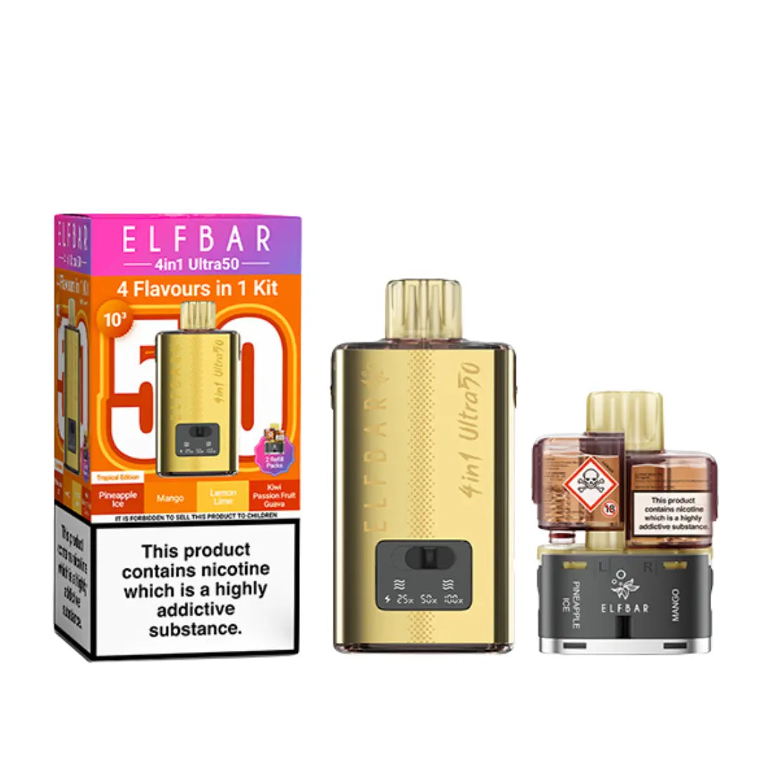 Elf Bar 4-in-1 Ultra 50 Prefilled Pod Kit | 50,000 Puffs | Ecigone Elf Bar 4-in-1 Ultra 50 Prefilled Pod Kit | 50,000 Puffs | Ecigone