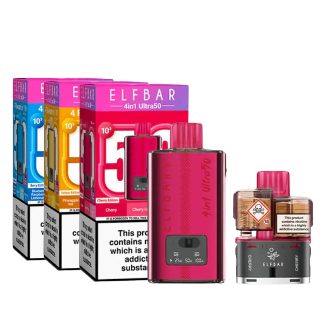 Elf Bar 4-in-1 Ultra 50 Prefilled Pod Kit | 50,000 Puffs | Ecigone Elf Bar 4-in-1 Ultra 50 Prefilled Pod Kit | 50,000 Puffs | Ecigone