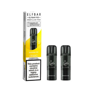 Elf Bar 600 Banana Ice Flavour Prefilled Replacement Pods for the Elf Bar 600 Prefilled Vape Kit 
