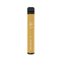 Elf Bar disposable vape pen, Mango Milk Ice flavour, 600 puffs, yellow design.